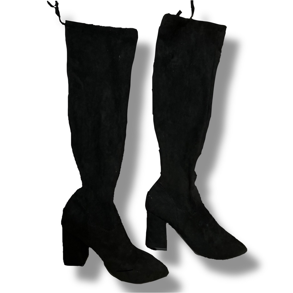🛍️Cute over the Knee Black Heeled Boots👢
